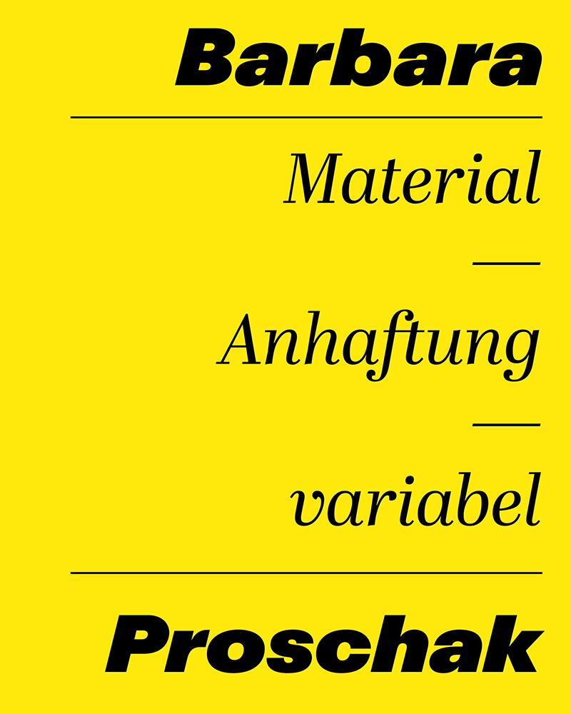 Cover: 9783944903774 | Barbara Proschak: Material - Anhaftung - variabel | Proschak (u. a.)