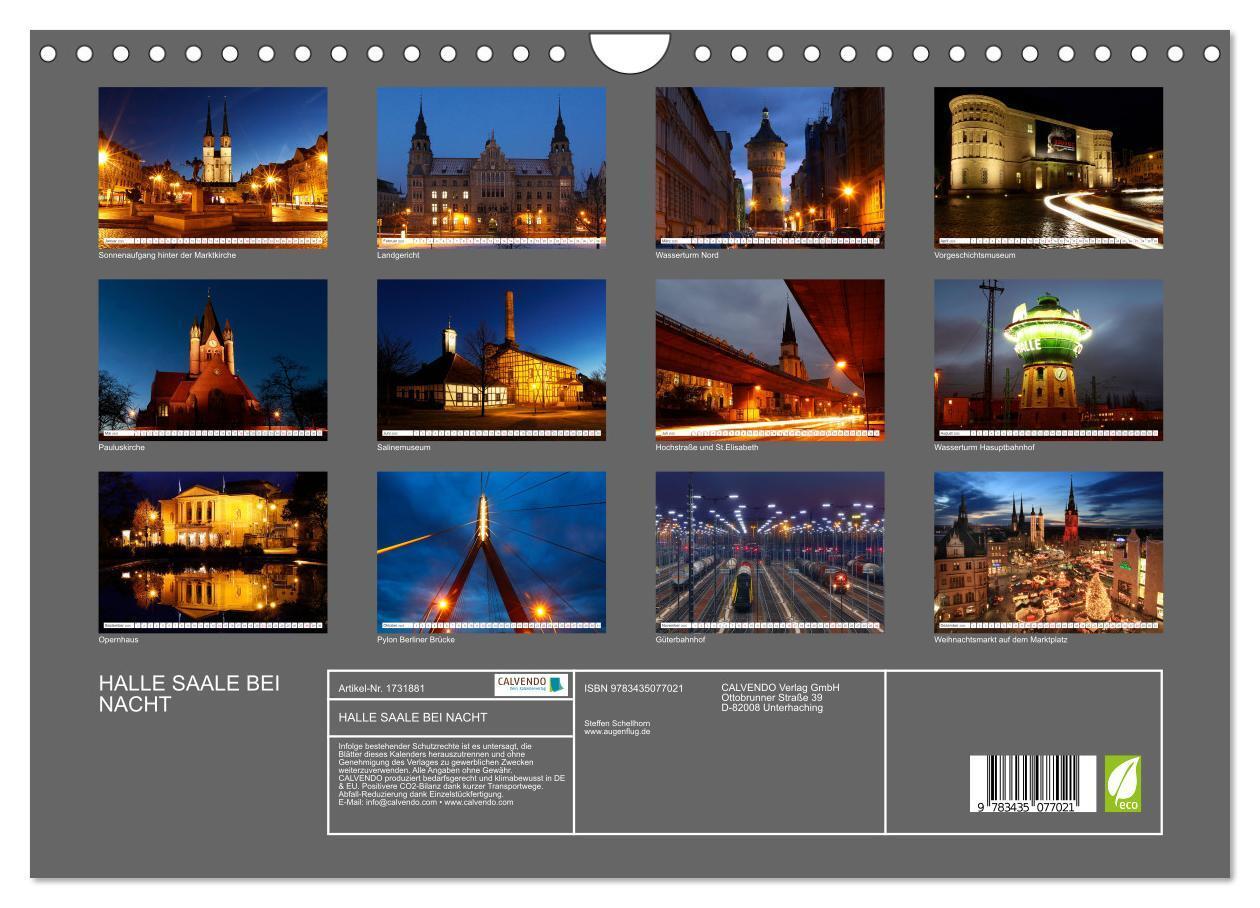 Bild: 9783435077021 | HALLE SAALE BEI NACHT (Wandkalender 2025 DIN A4 quer), CALVENDO...