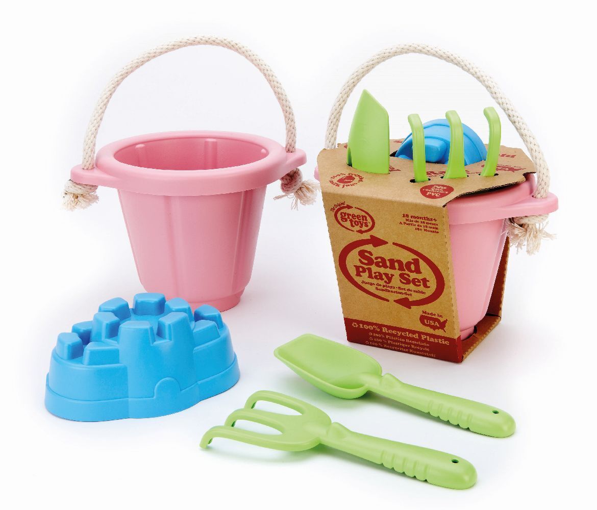 Bild: 816409010232 | GREENTOYS - Sandspielzeug mit rosa Eimer 4 Teile | Green Toys Inc