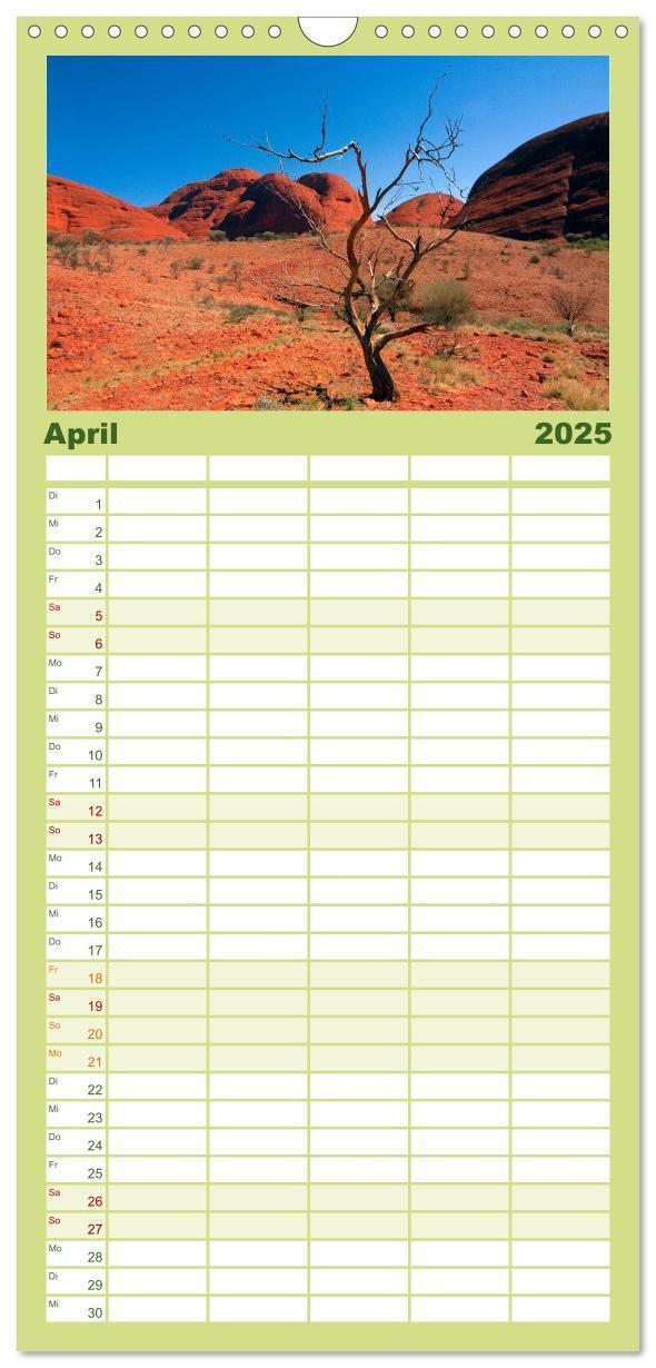 Bild: 9783457121542 | Familienplaner 2025 - Australien mit 5 Spalten (Wandkalender, 21 x...