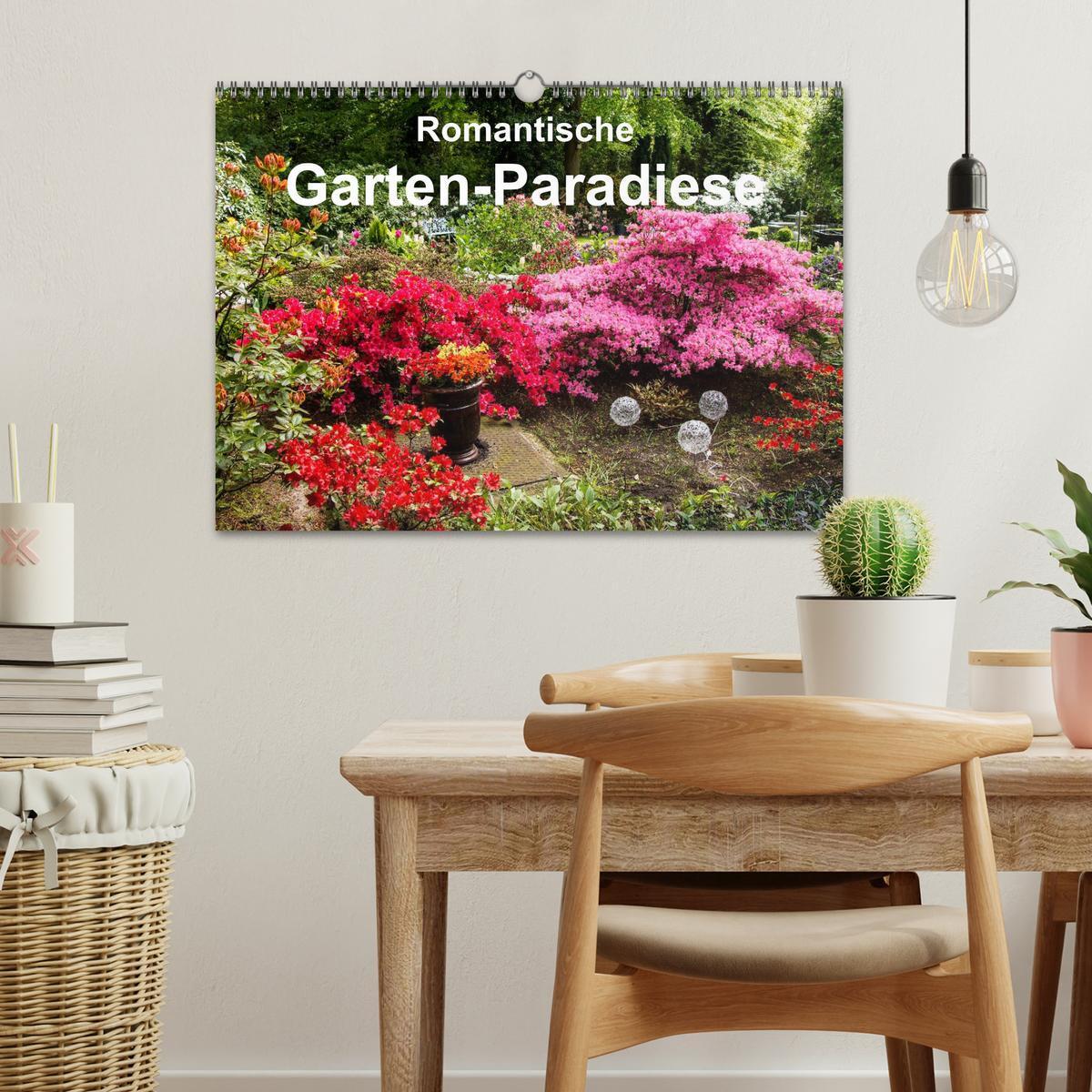 Bild: 9783435609215 | Romantische Garten-Paradiese (Wandkalender 2025 DIN A3 quer),...