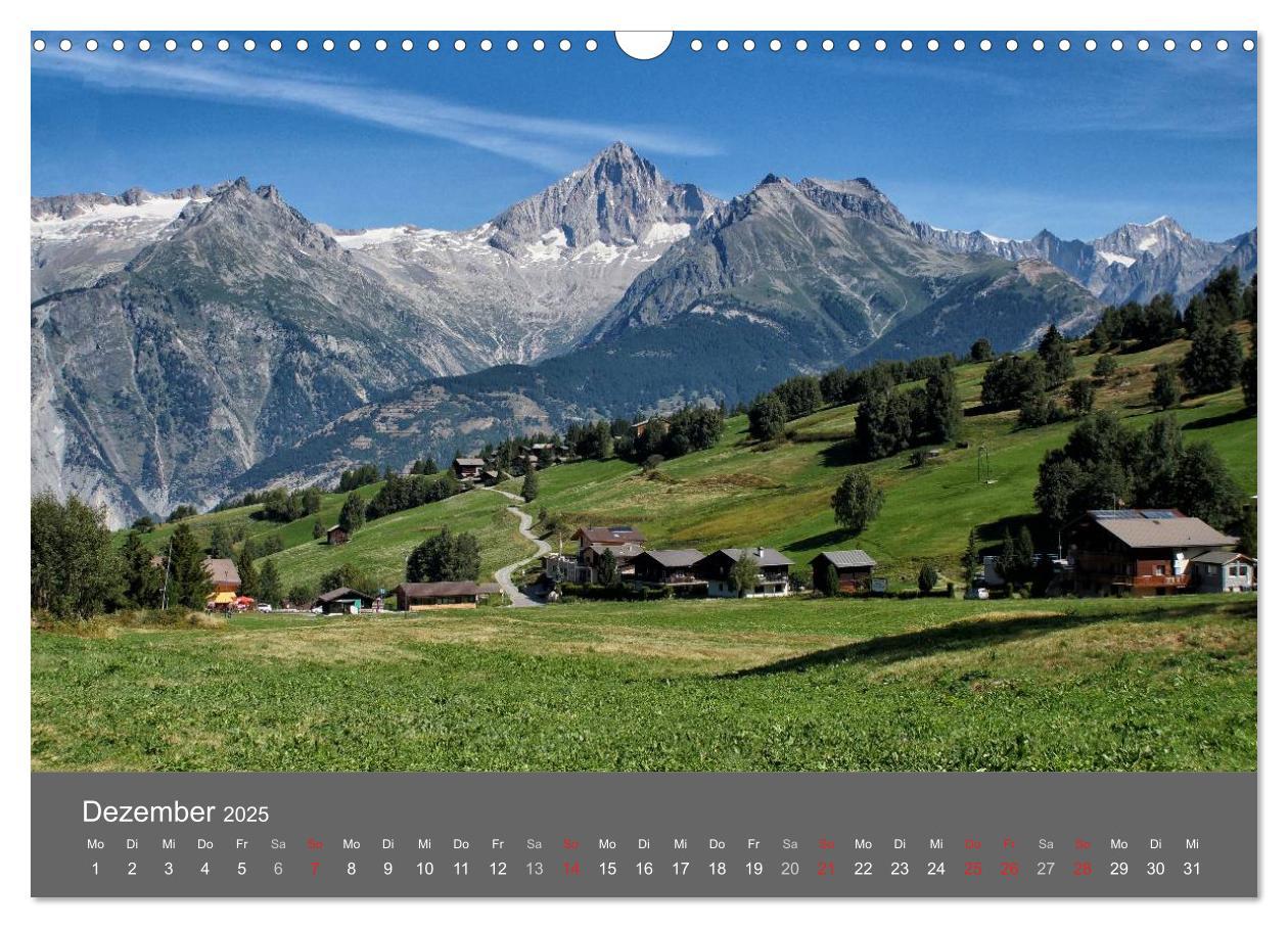 Bild: 9783435611539 | Wallis. Perle der Schweiz (Wandkalender 2025 DIN A3 quer), CALVENDO...