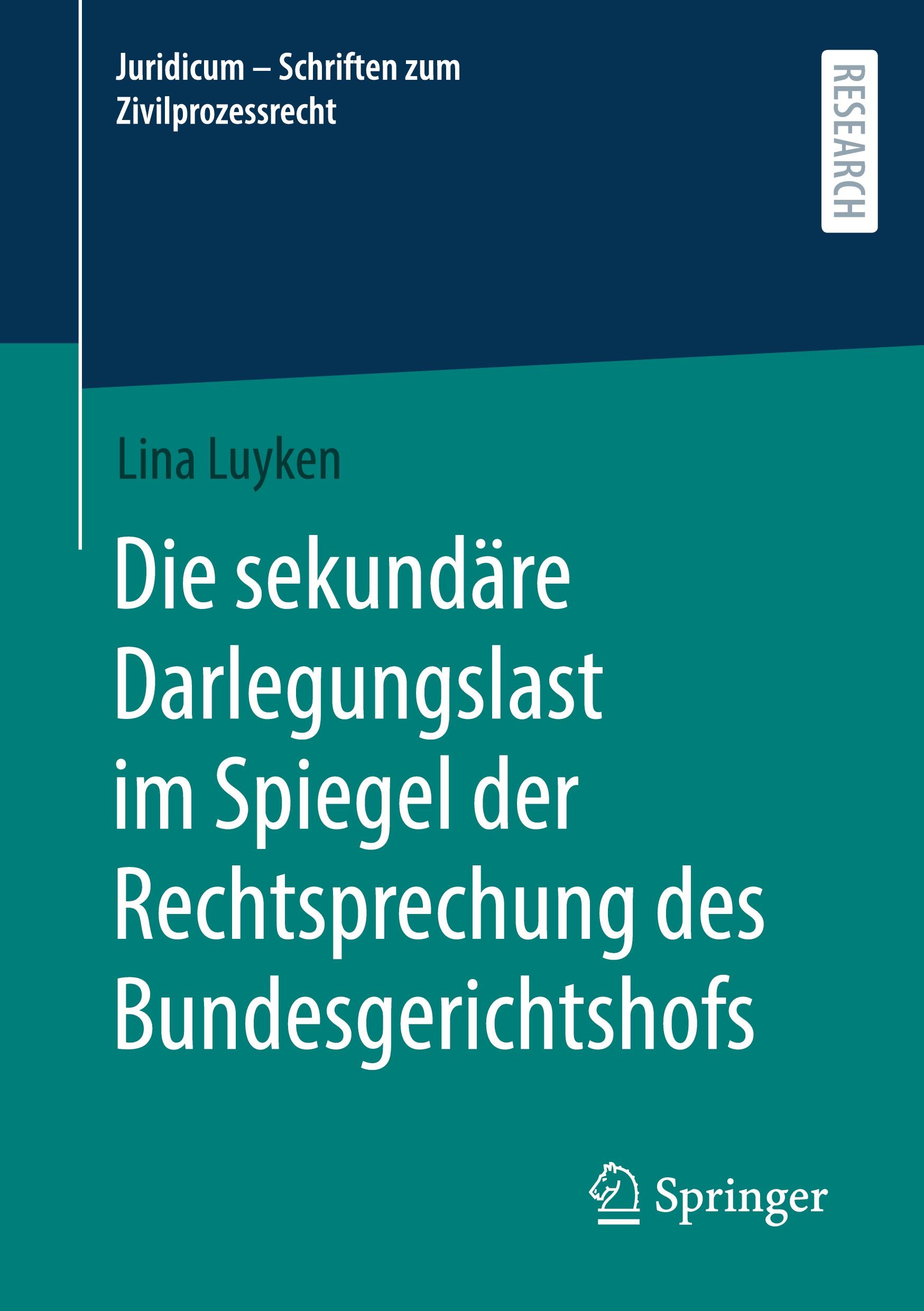 Cover: 9783658435691 | Die sekundäre Darlegungslast im Spiegel der Rechtsprechung des...