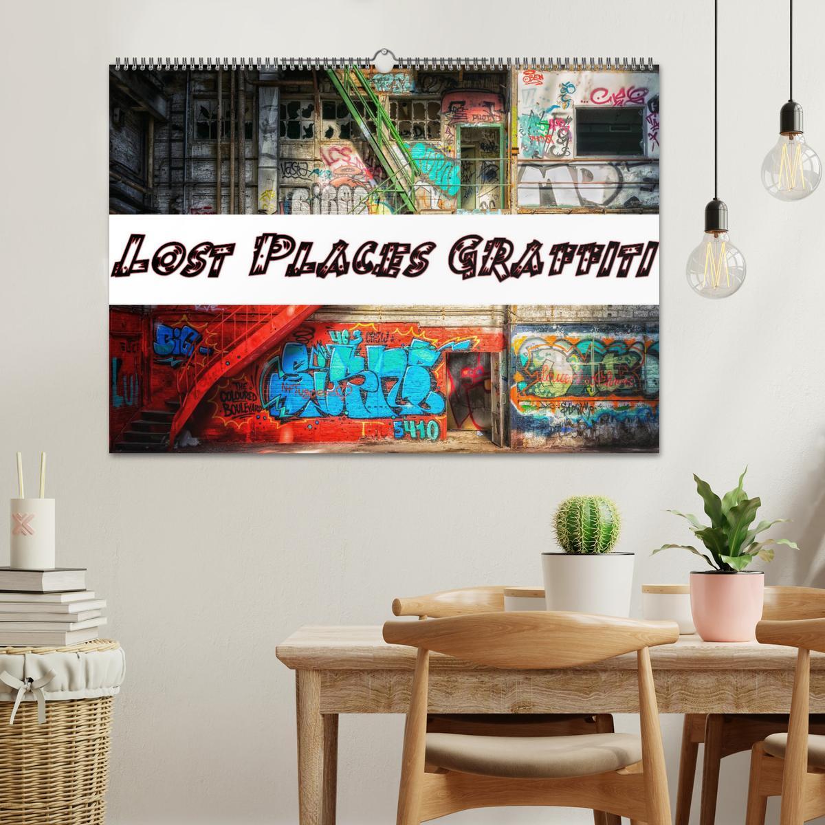 Bild: 9783435309924 | Lost Places Graffiti (Wandkalender 2025 DIN A2 quer), CALVENDO...