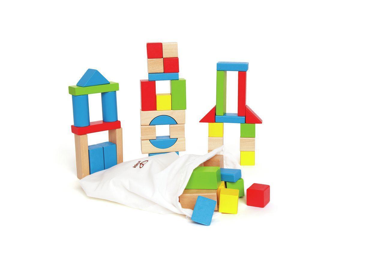 Bild: 6943478002562 | Hape Bunte Holzbausteine | Karton | E0409 | 2022 | Toynamics Europe