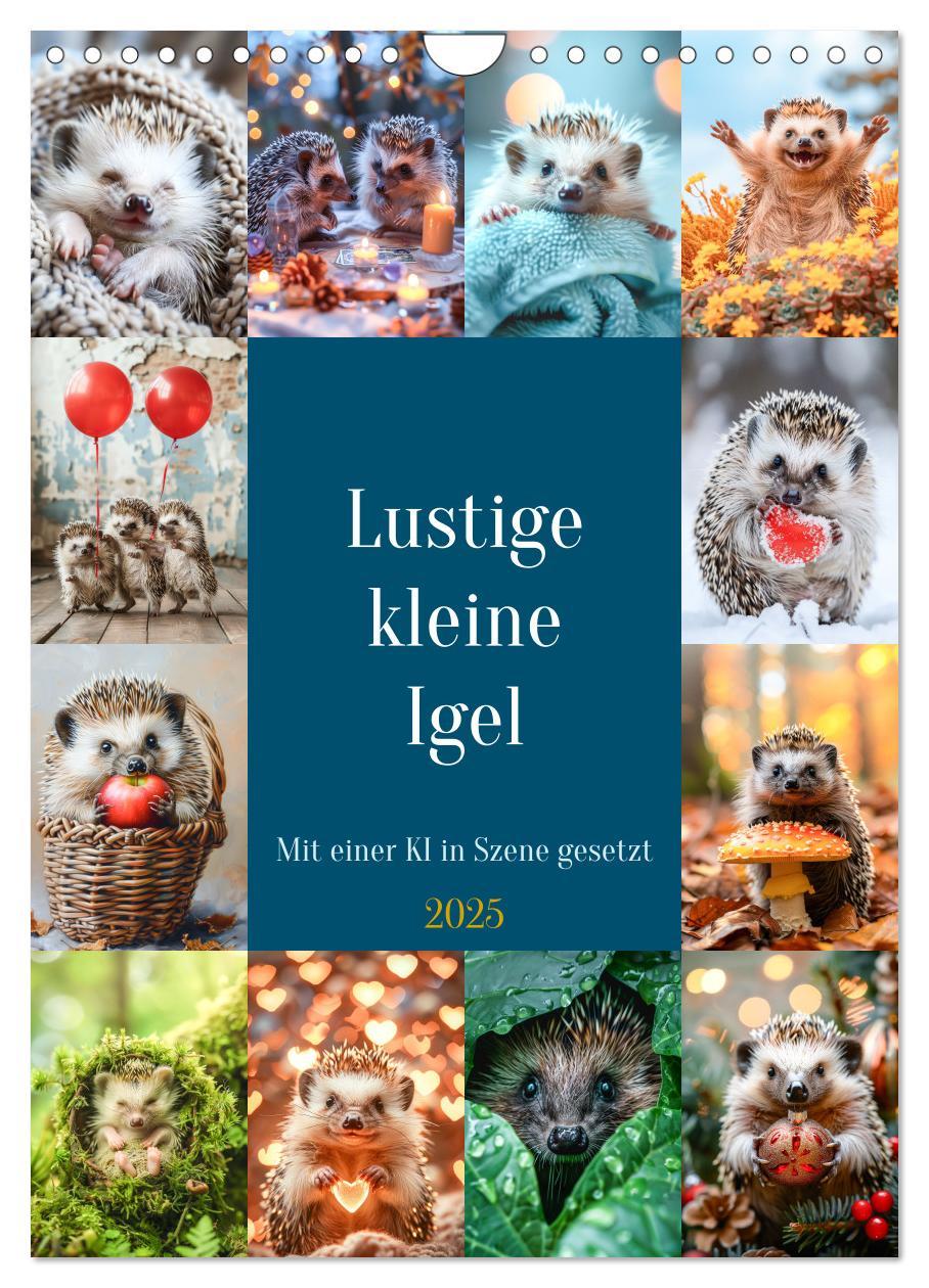 Cover: 9783435238699 | Lustige kleine Igel (Wandkalender 2025 DIN A4 hoch), CALVENDO...