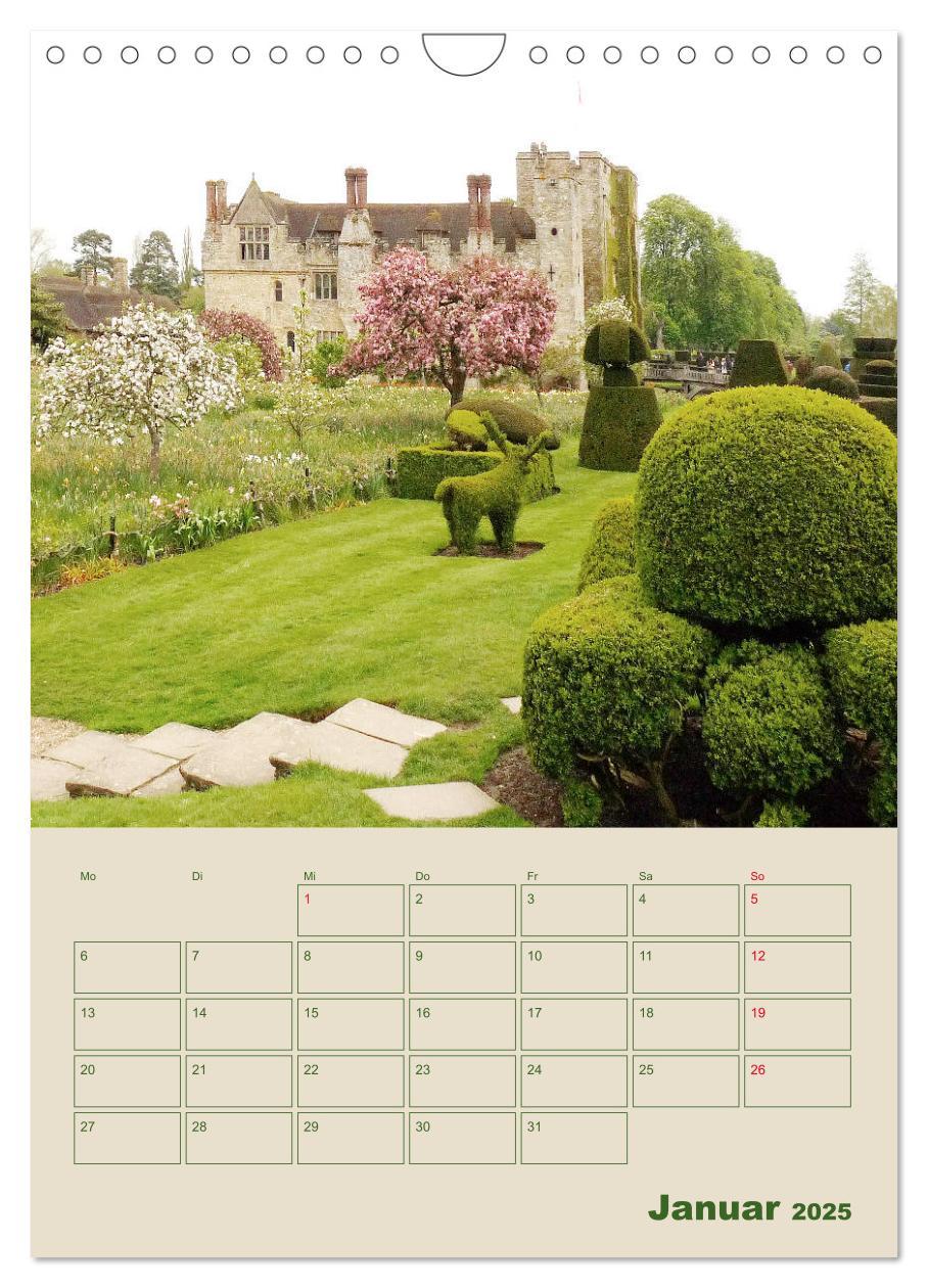 Bild: 9783435970506 | Schlösser und Gärten in England (Wandkalender 2025 DIN A4 hoch),...