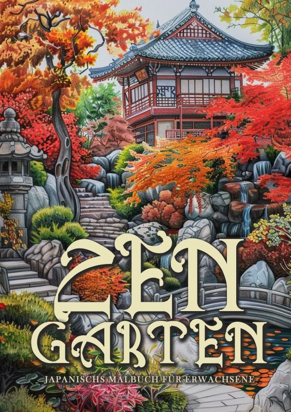 Cover: 9783758495434 | Zen Garten Japan Malbuch für Erwachsene | Monsoon Publishing (u. a.)