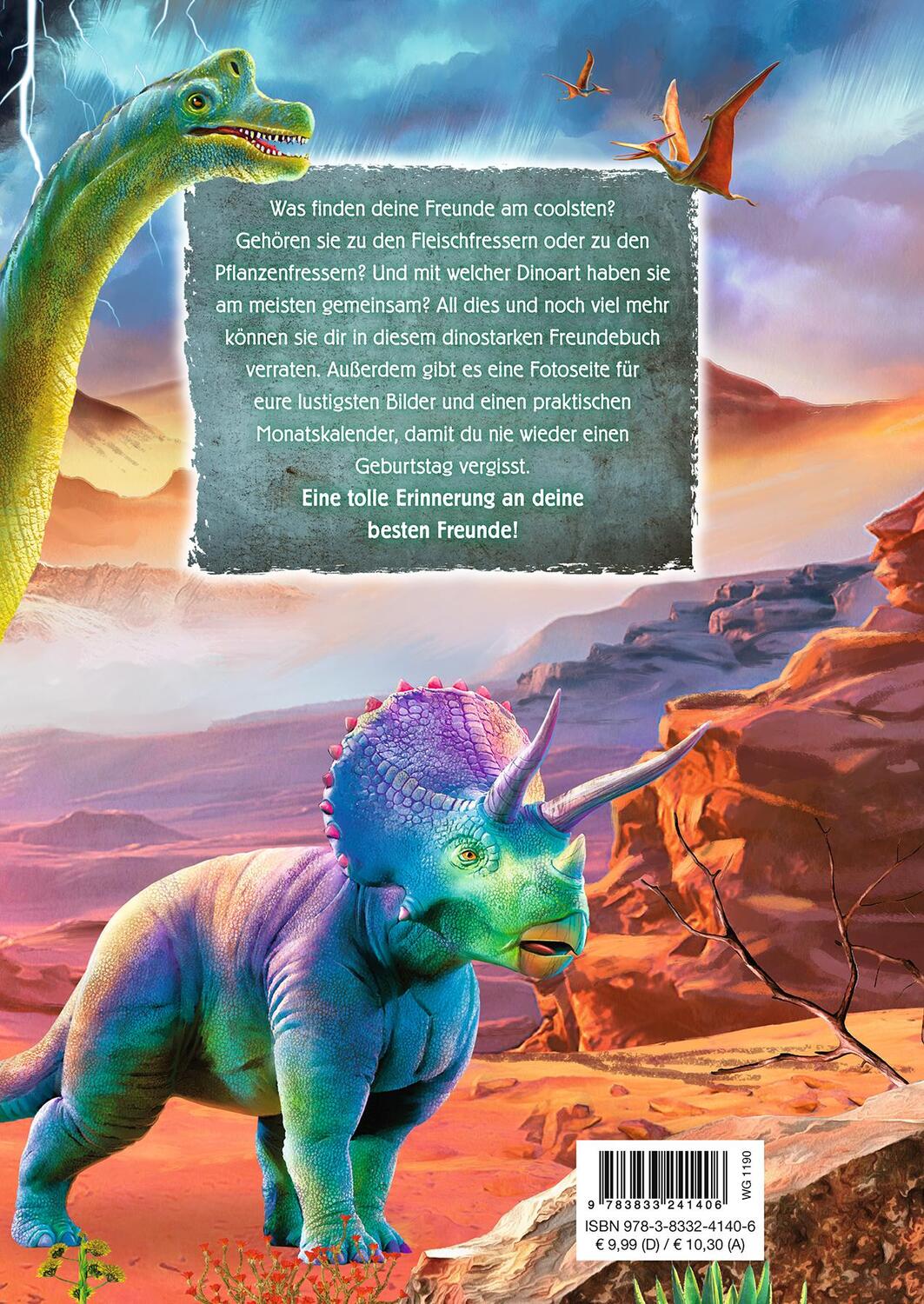 Rückseite: 9783833241406 | Dinosaurs by P.D. Moreno: Meine Freunde | Freundebuch | Panini | Buch