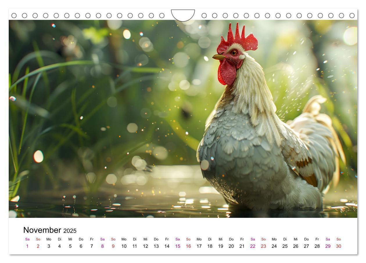 Bild: 9783457174890 | Hühner Federvieh (Wandkalender 2025 DIN A4 quer), CALVENDO...