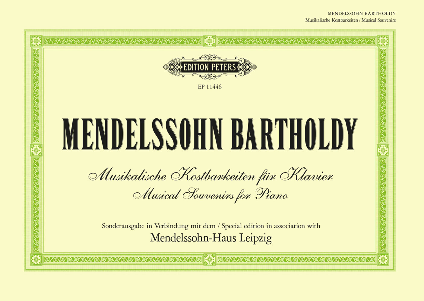 Cover: 9790014120023 | Musical Souvenirs for Piano | Felix Mendelssohn | Taschenbuch | 52 S.