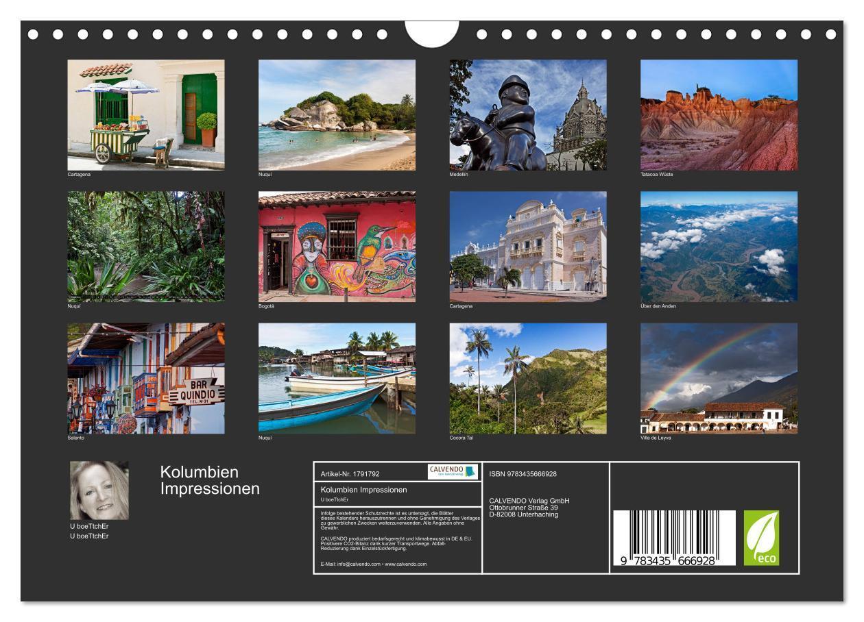 Bild: 9783435666928 | Kolumbien Impressionen (Wandkalender 2025 DIN A4 quer), CALVENDO...