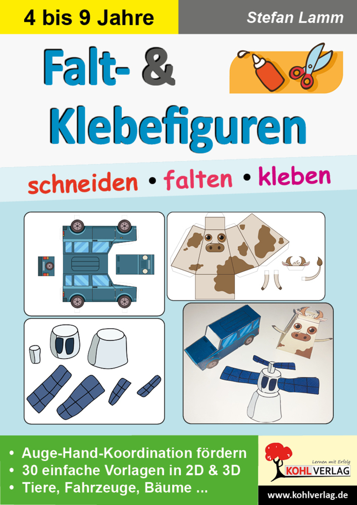 Cover: 9783966241243 | Falt- & Klebefiguren | ... schneiden, falten & kleben | Stefan Lamm