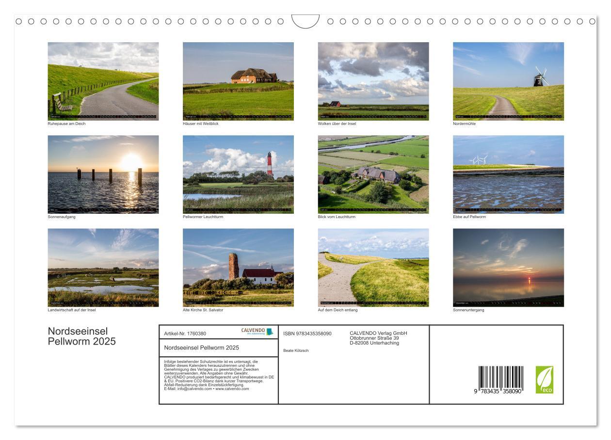 Bild: 9783435358090 | Nordseeinsel Pellworm 2025 (Wandkalender 2025 DIN A3 quer),...