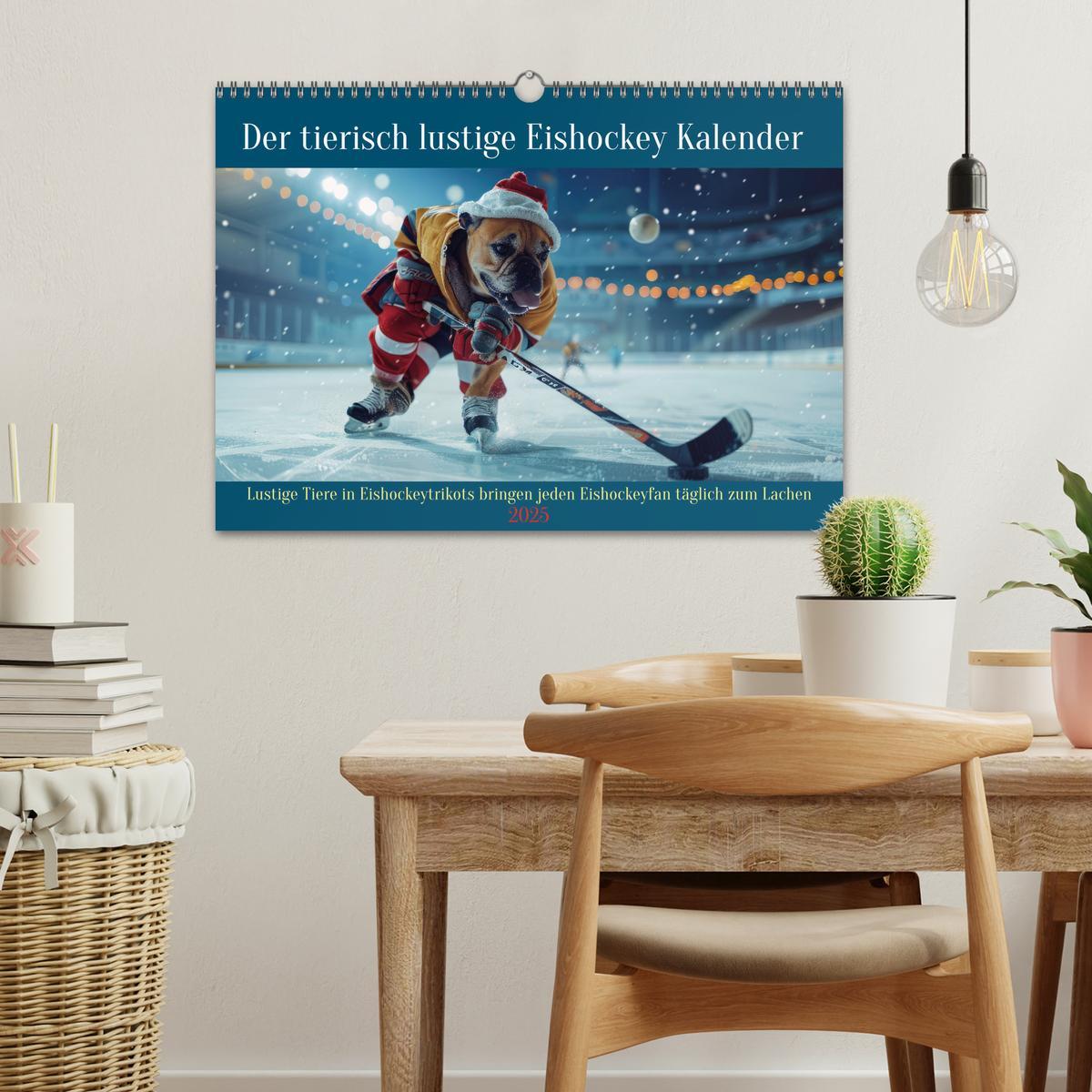 Bild: 9783457160688 | Der tierisch lustige Eishockey Kalender (Wandkalender 2025 DIN A3...