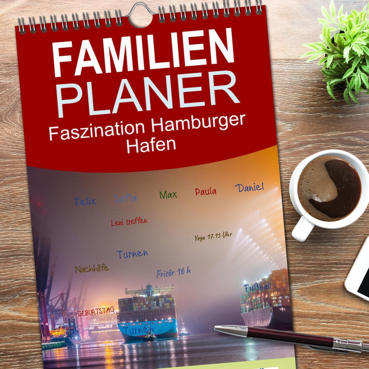 Bild: 9783457095119 | Familienplaner 2025 - Faszination Hamburger Hafen mit 5 Spalten...