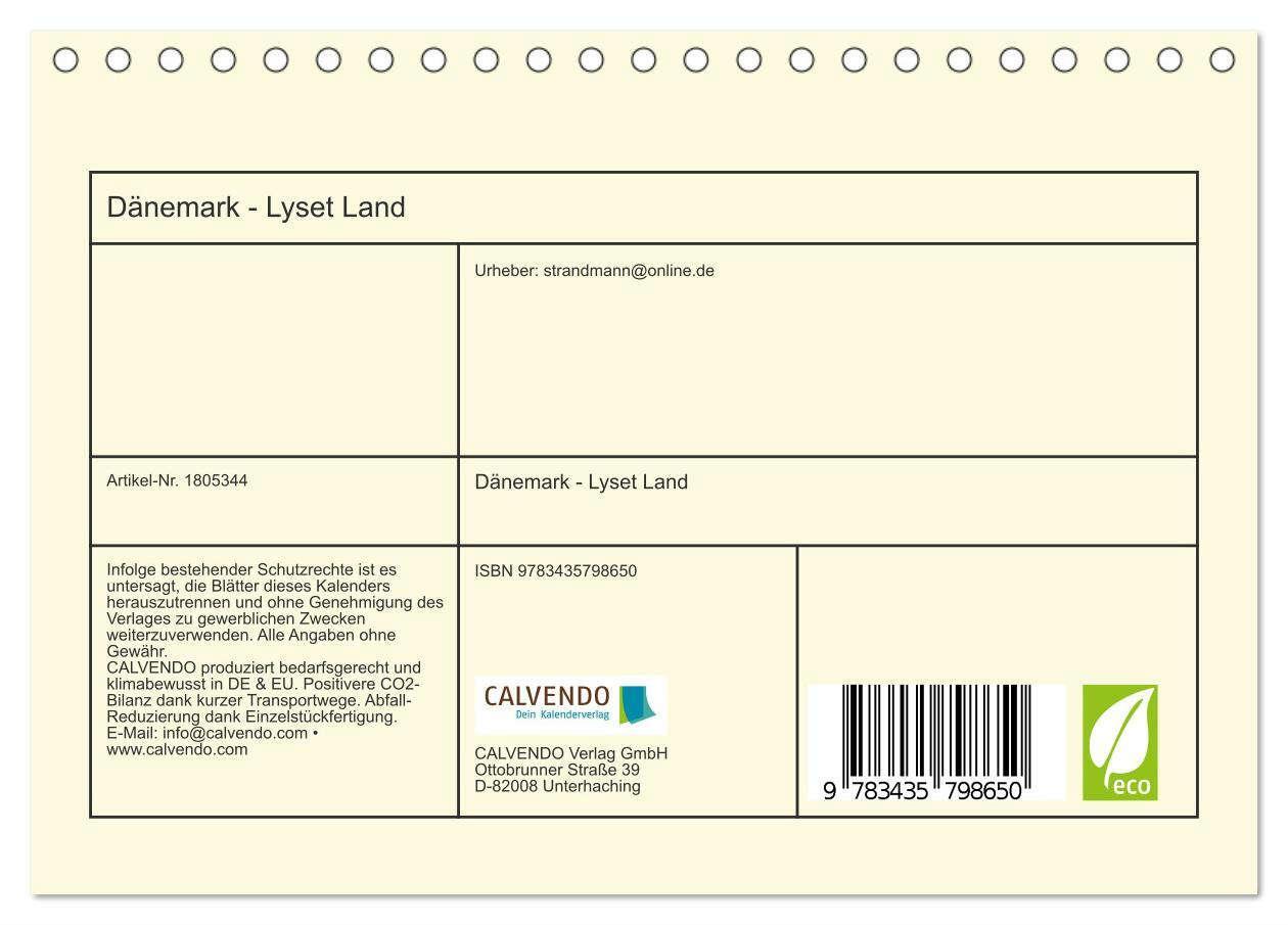 Bild: 9783435798650 | Dänemark - Lyset Land (Tischkalender 2025 DIN A5 quer), CALVENDO...