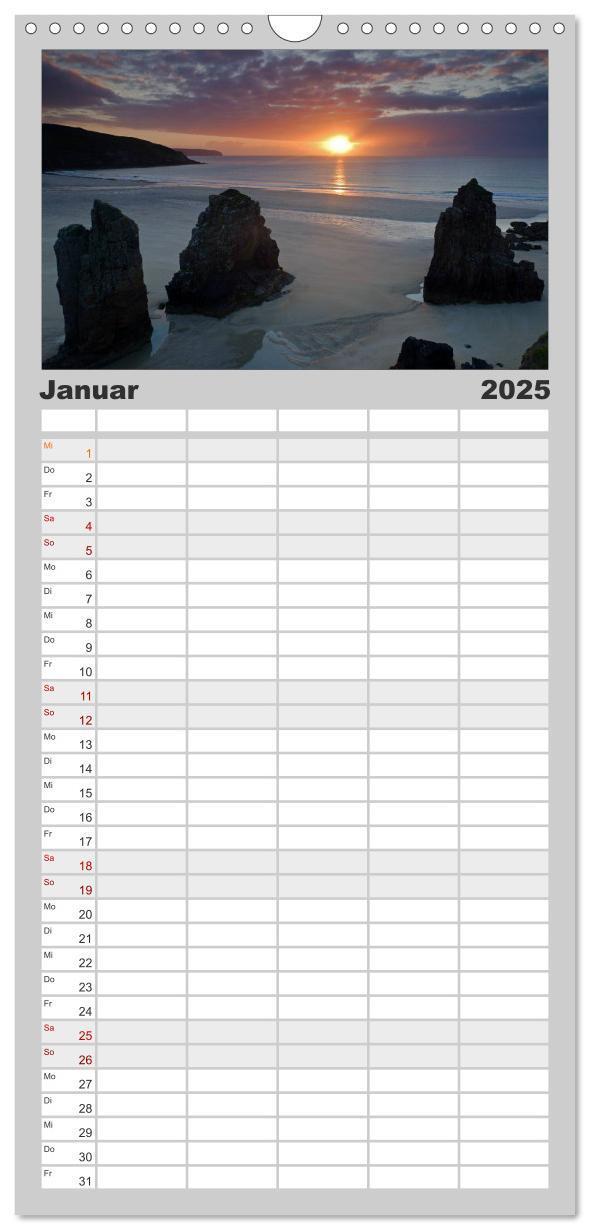 Bild: 9783457115374 | Familienplaner 2025 - Schottland mit 5 Spalten (Wandkalender, 21 x...