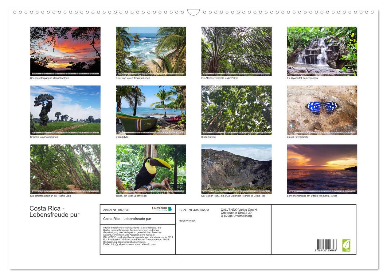 Bild: 9783435306183 | Costa Rica - Lebensfreude pur (Wandkalender 2025 DIN A2 quer),...