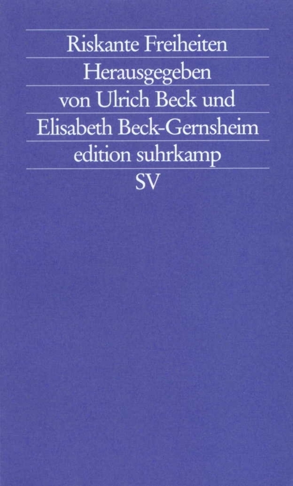 Cover: 9783518118160 | Riskante Freiheiten | Individualisierung in modernen Gesellschaften