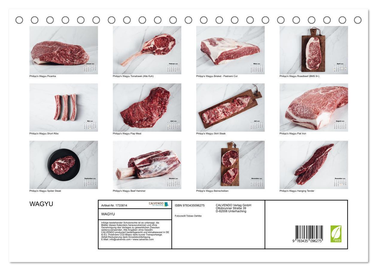 Bild: 9783435096275 | WAGYU (Tischkalender 2025 DIN A5 quer), CALVENDO Monatskalender | 2025