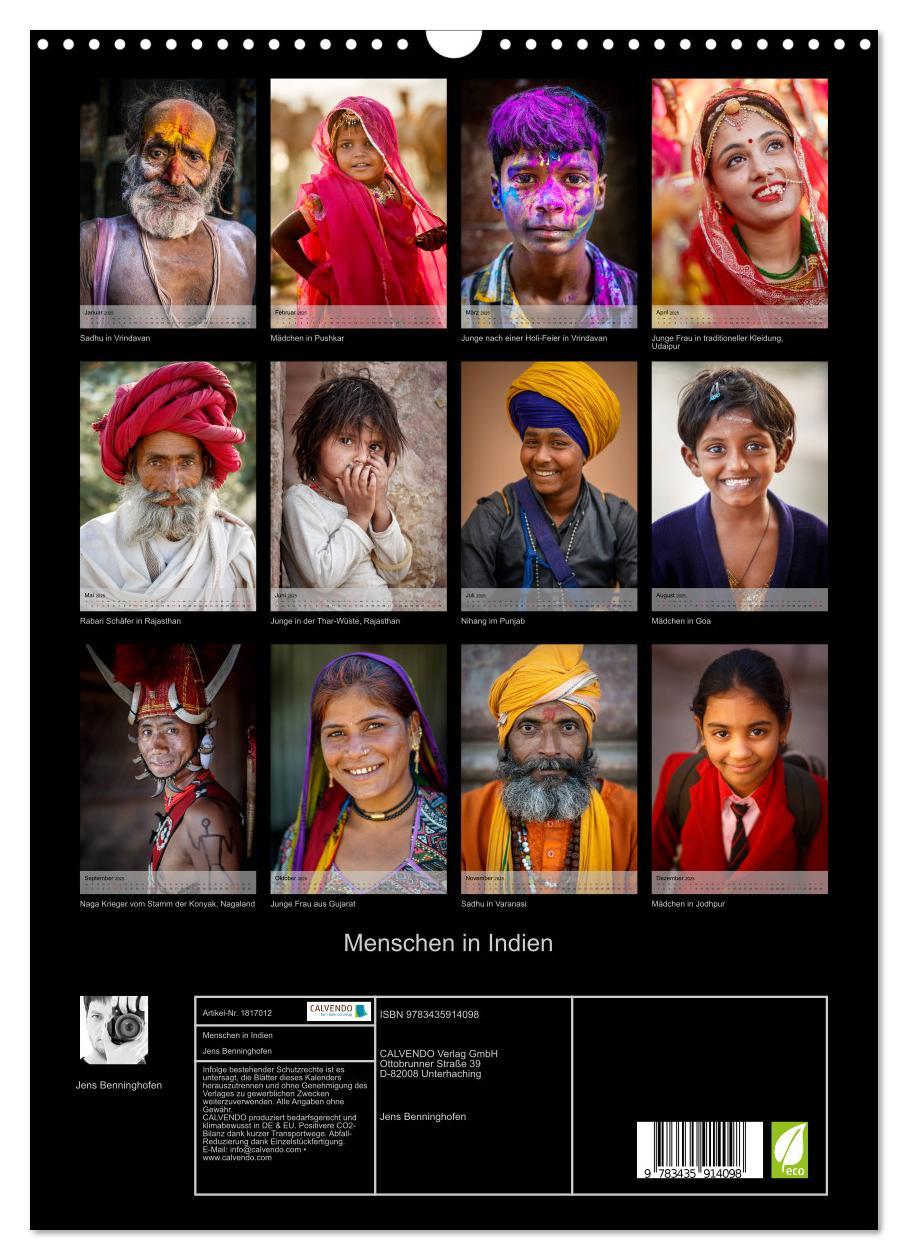 Bild: 9783435914098 | Menschen in Indien (Wandkalender 2025 DIN A3 hoch), CALVENDO...