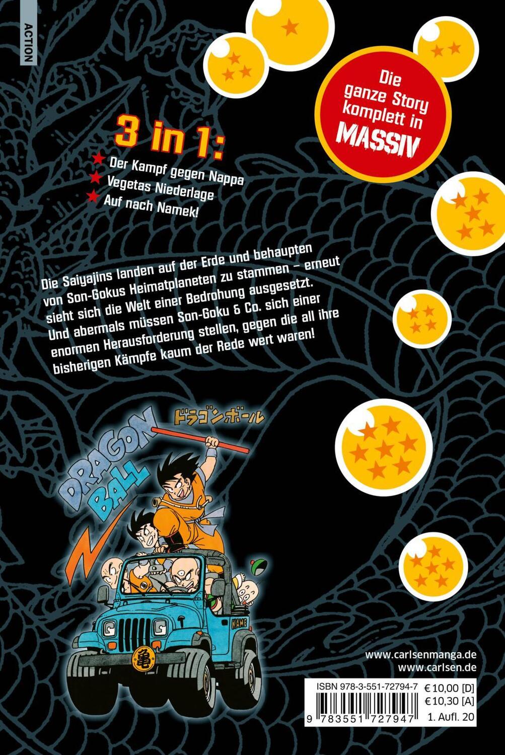 Rückseite: 9783551727947 | Dragon Ball Massiv 7 | Die Originalserie als 3-in-1-Edition! | Buch