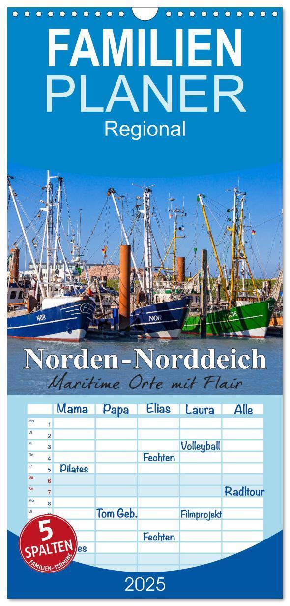 Cover: 9783457106099 | Familienplaner 2025 - Norden-Norddeich. Maritime Orte mit Flair mit...