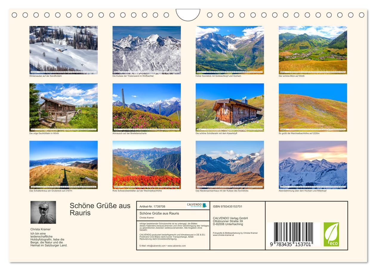 Bild: 9783435153701 | Schöne Grüße aus Rauris (Wandkalender 2025 DIN A4 quer), CALVENDO...