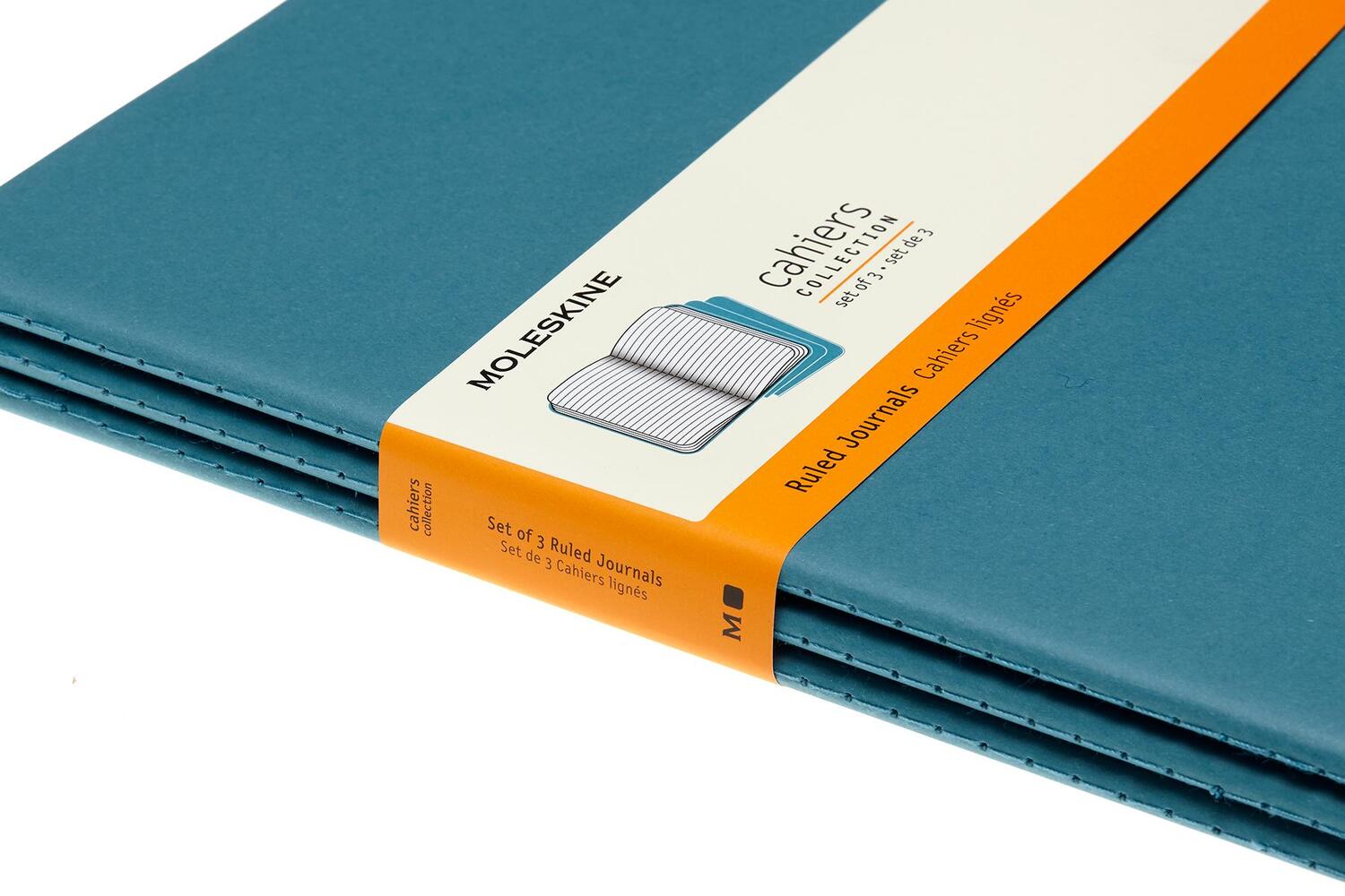 Bild: 8058647629605 | Moleskine Cahier XL, 3er Set, Liniert, Lebhaftes Blau | Notizbuch