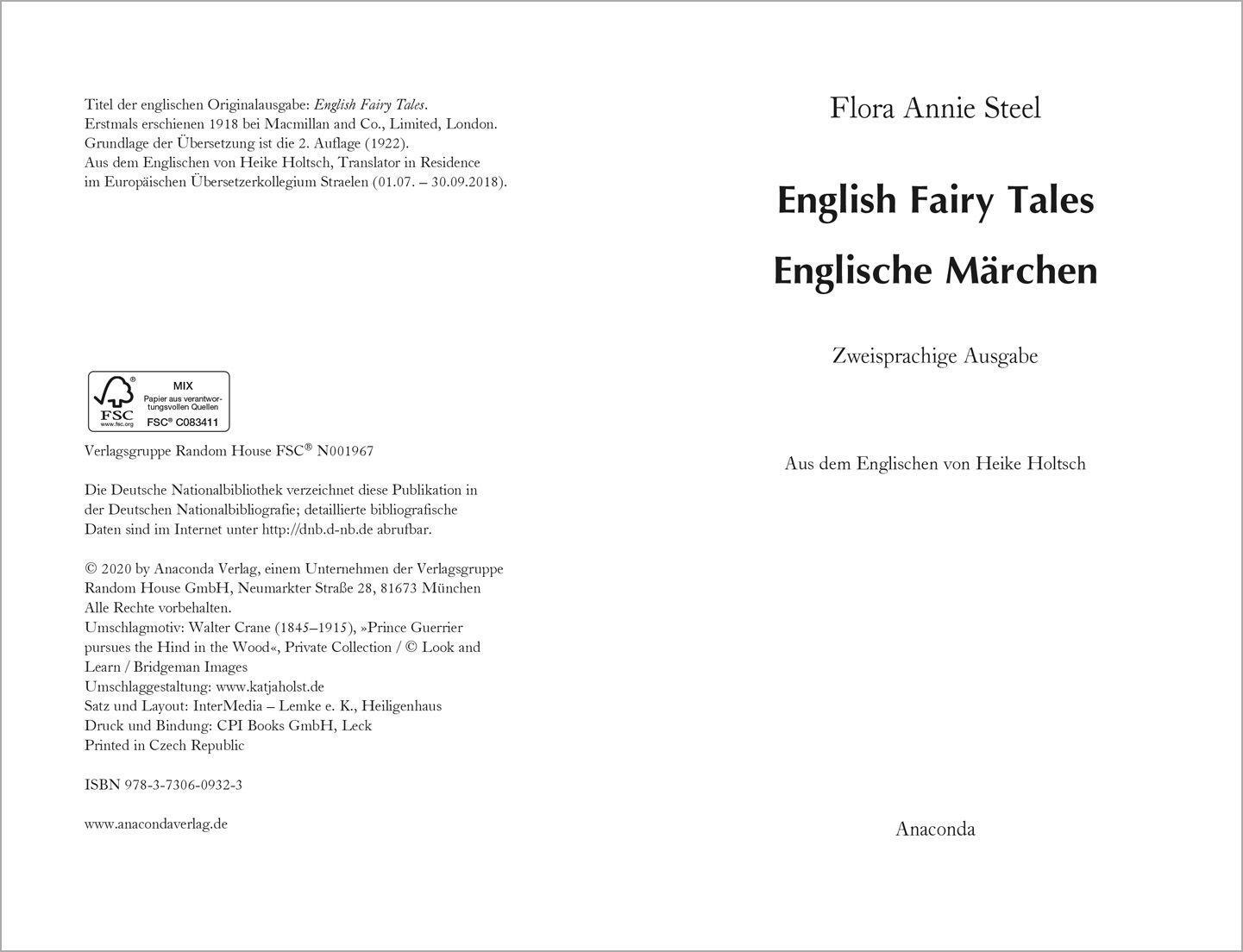 Bild: 9783730609323 | Englische Märchen / English Fairy Tales | Flora Annie Steel | Buch