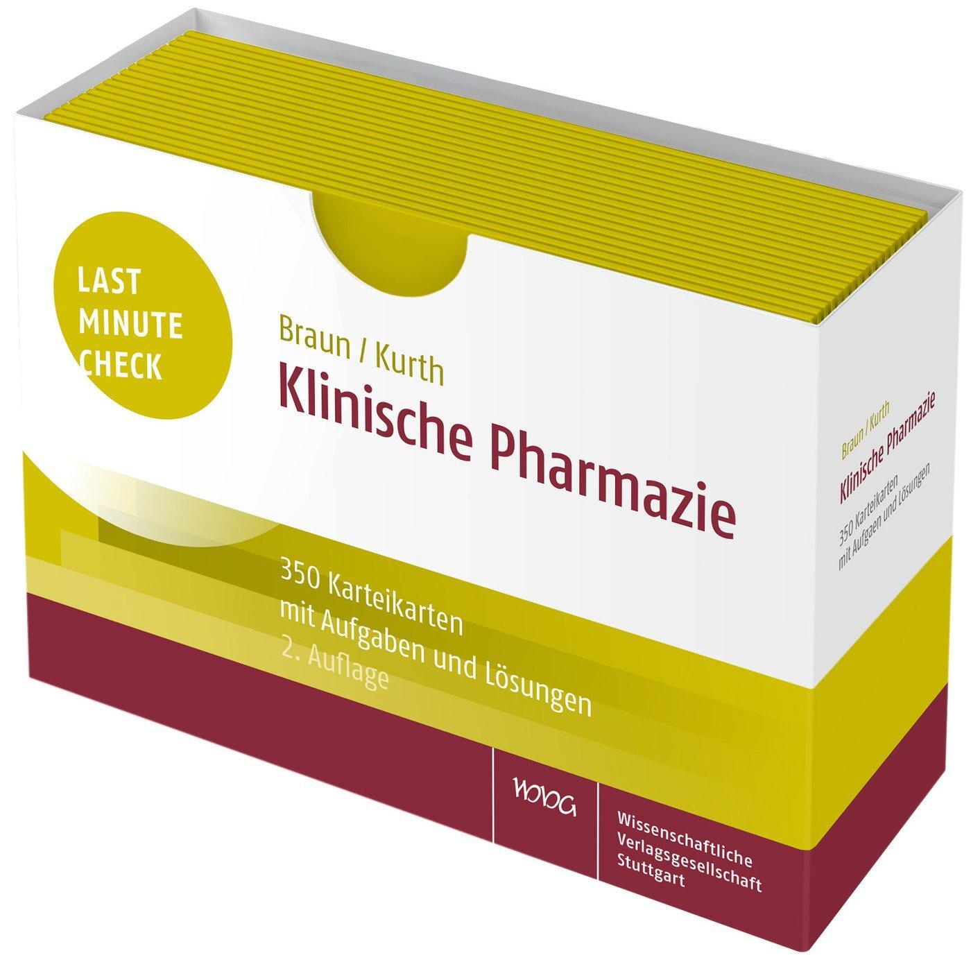 Cover: 9783804739840 | Last Minute Check - Klinische Pharmazie | Christina Braun (u. a.)