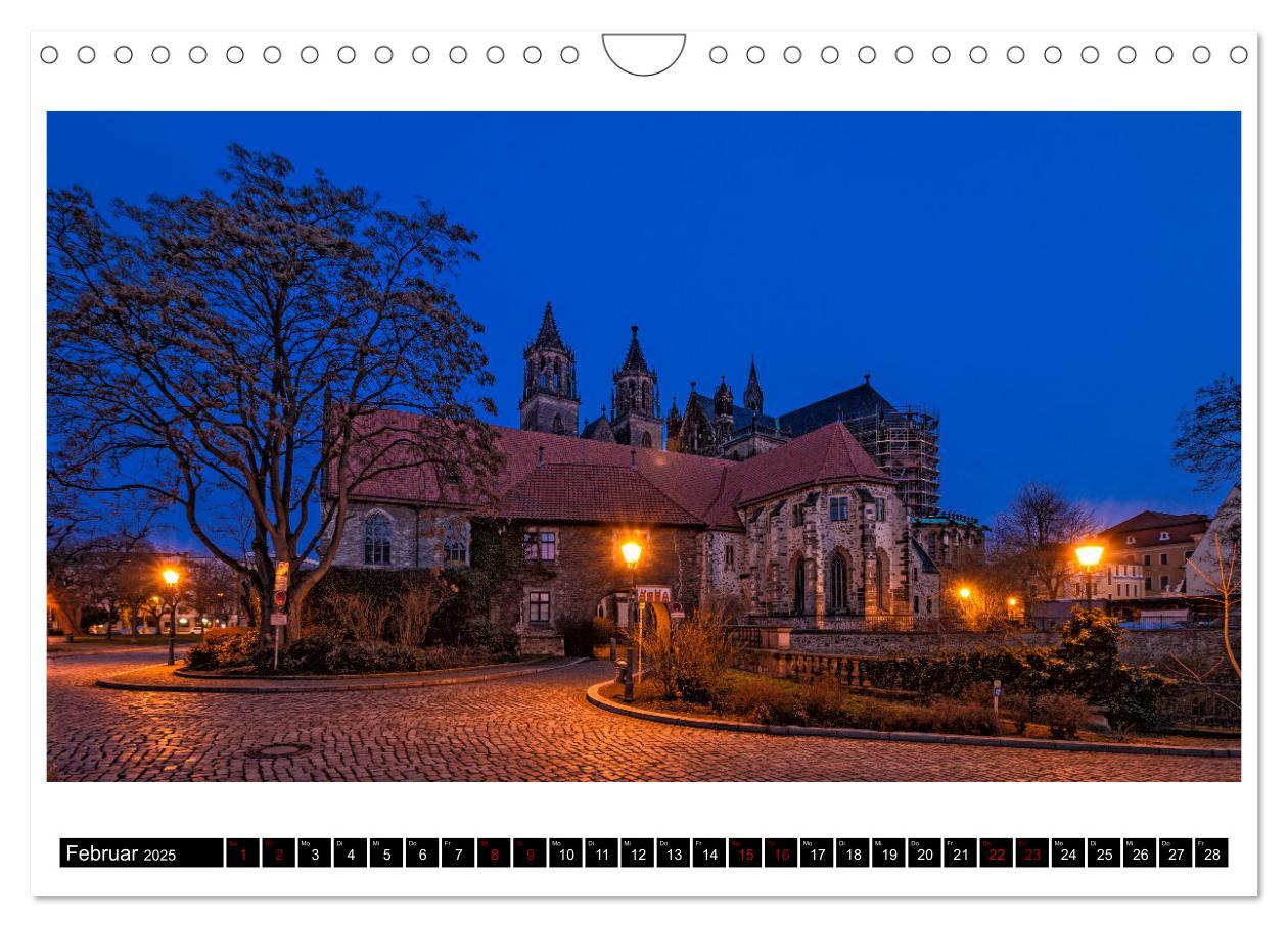 Bild: 9783435091577 | Magdeburg zur blauen Stunde (Wandkalender 2025 DIN A4 quer),...