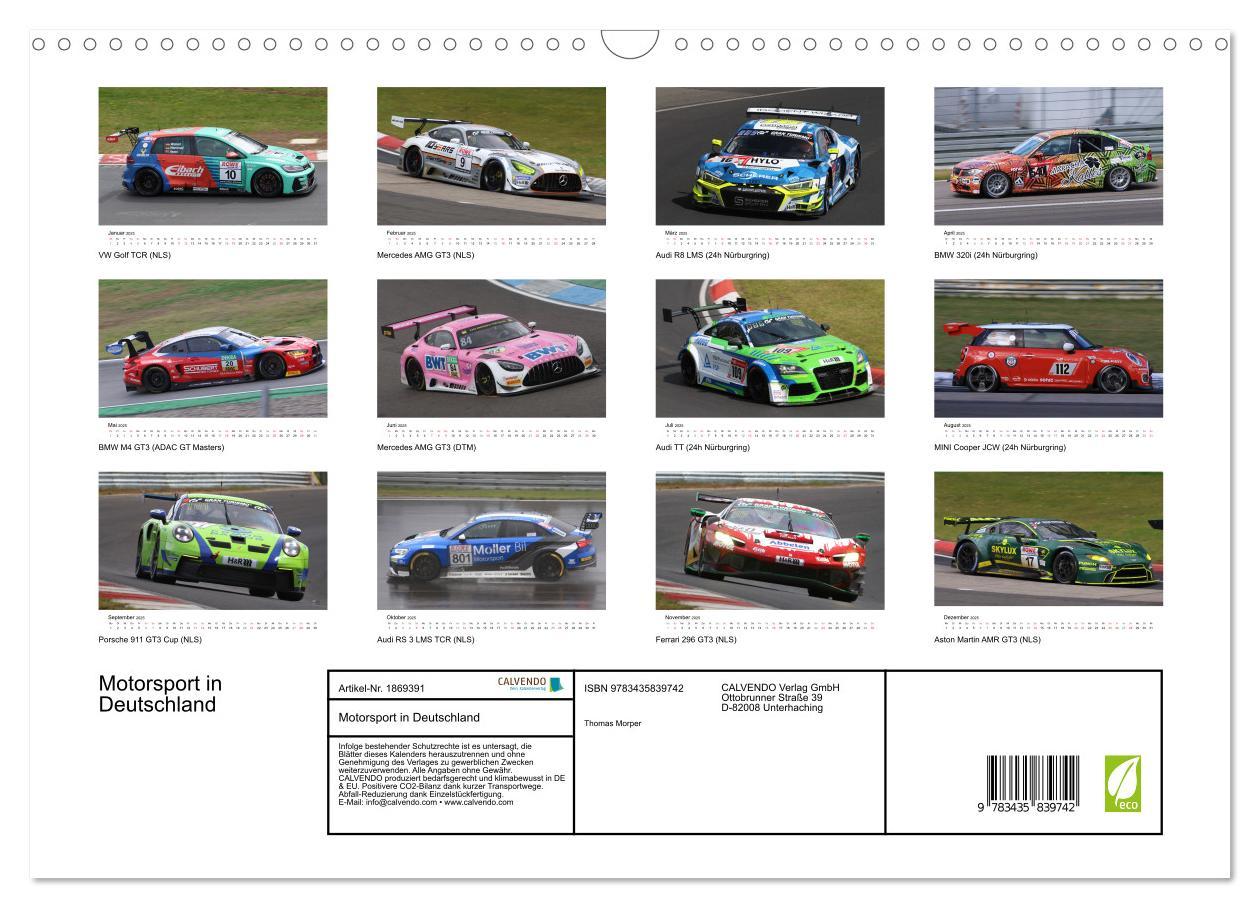 Bild: 9783435839742 | Motorsport in Deutschland (Wandkalender 2025 DIN A3 quer), CALVENDO...