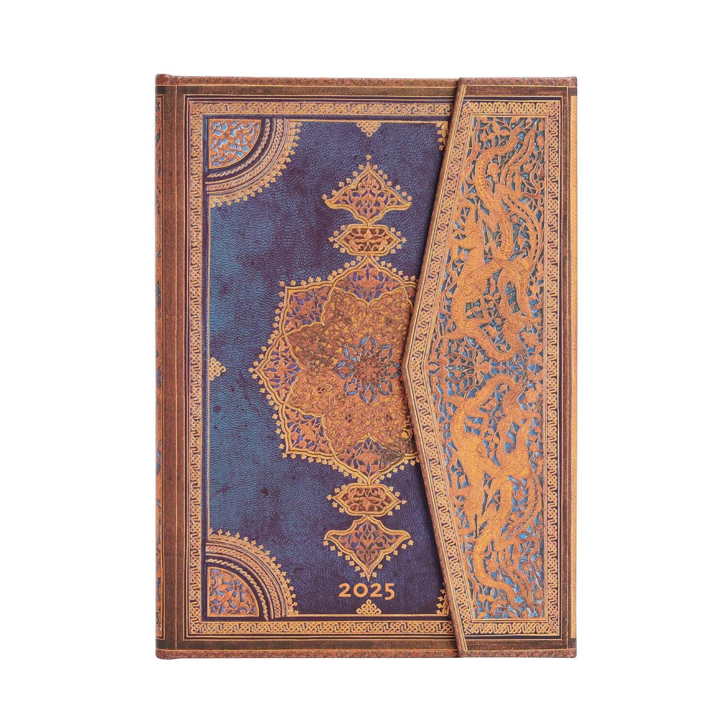 Cover: 9781408756621 | 12-Monatskalender 2025 Safawidisch Indigo, Midi, Verso | Paperblanks