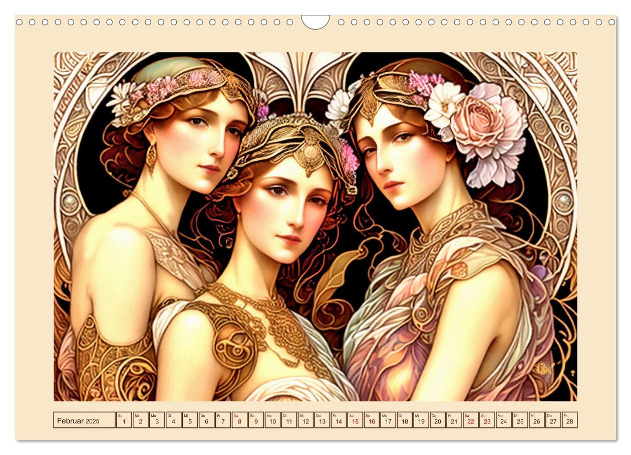 Bild: 9783383898976 | Art Deco Freundinnen (Wandkalender 2025 DIN A3 quer), CALVENDO...