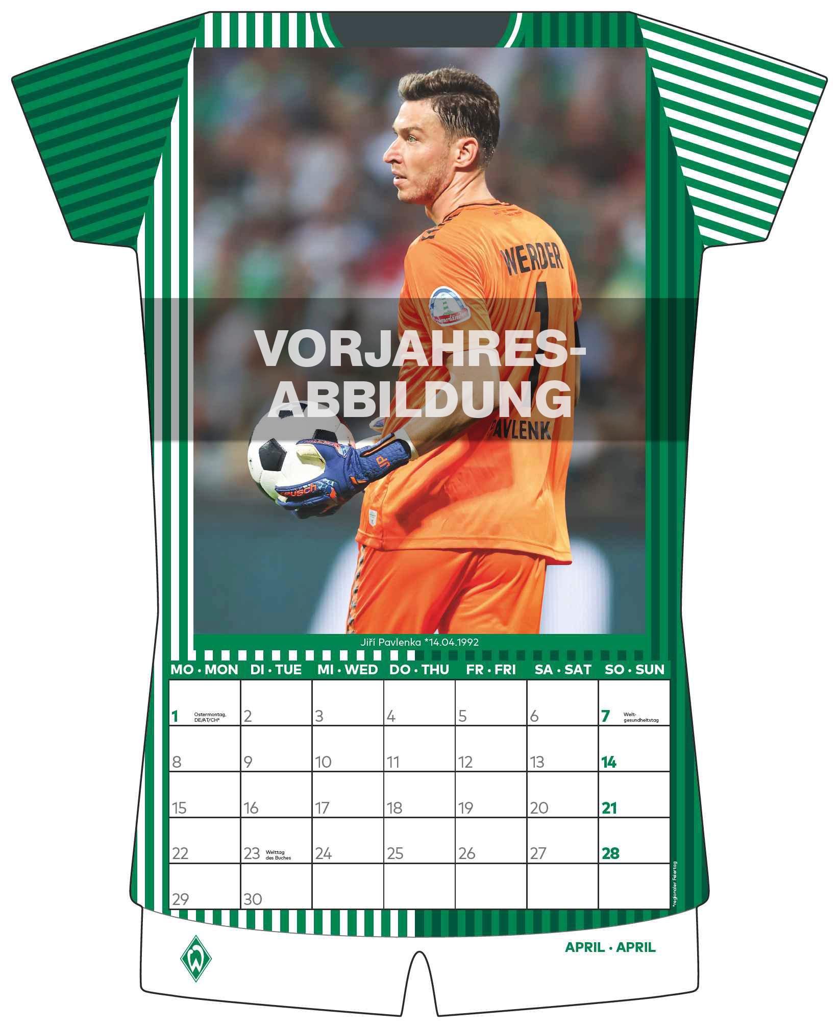 Bild: 4002725994509 | Werder Bremen 2025 - Trikotkalender - Fan-Kalender -...