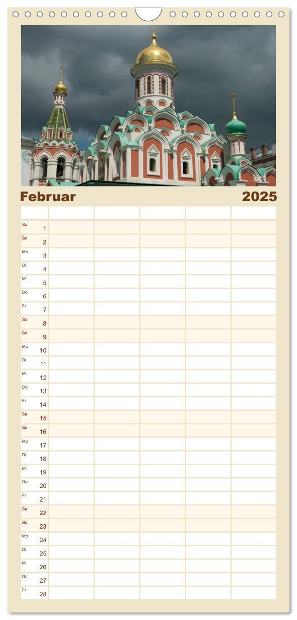 Bild: 9783457120972 | Familienplaner 2025 - Moskau mit 5 Spalten (Wandkalender, 21 x 45...