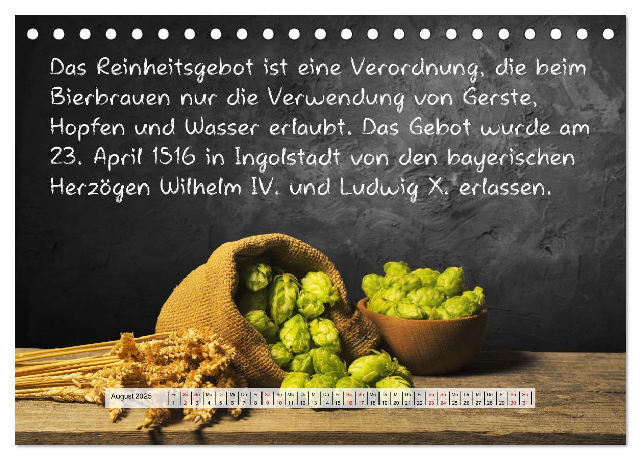 Bild: 9783435035946 | Wissenswertes über Bier (Tischkalender 2025 DIN A5 quer), CALVENDO...