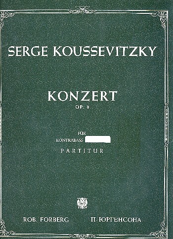 Cover: 9790206102615 | Konzert fis-Moll op.3 für Kontrabass und Orchester Studienpartitur...