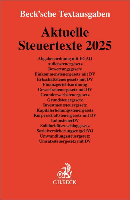 Cover: 9783406826405 | Aktuelle Steuertexte 2025 | Textausgabe | Taschenbuch | XII | Deutsch