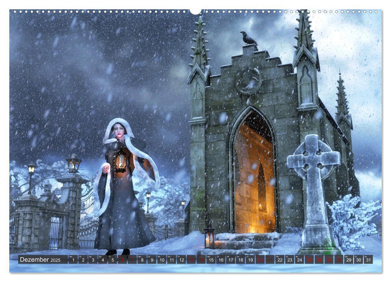 Bild: 9783435072248 | Gothic Sehnsucht (Wandkalender 2025 DIN A2 quer), CALVENDO...