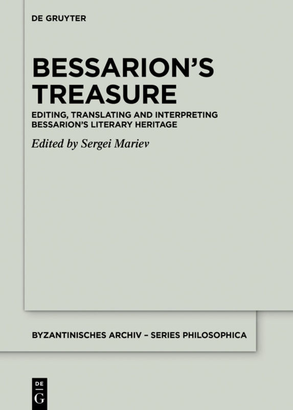 Cover: 9783110601800 | Bessarion's Treasure | Sergei Mariev | Buch | V | Englisch | 2020