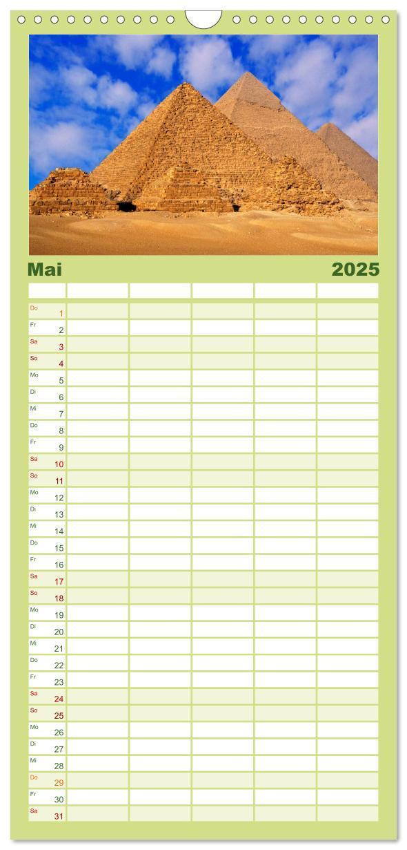 Bild: 9783457123072 | Familienplaner 2025 - Ägypten mit 5 Spalten (Wandkalender, 21 x 45...