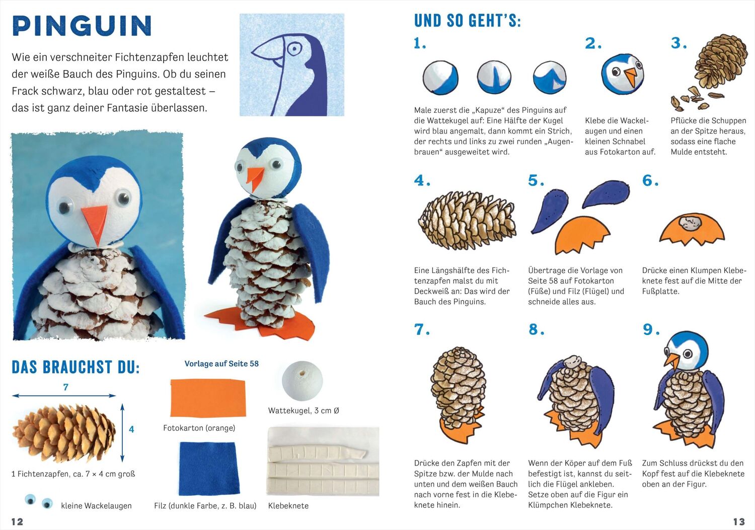 Bild: 9783809444718 | Lustige Zapfenfiguren für kleine Künstler. Das Bastelbuch mit 24...