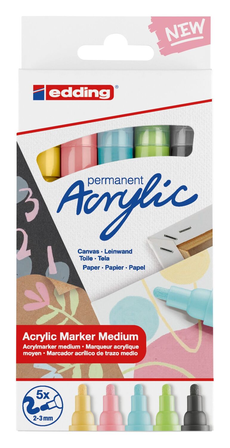 Cover: 4057305030900 | Edding Acrylmarker Acrylic 5100 Mittel 5er Set | edding 5100 | 2020