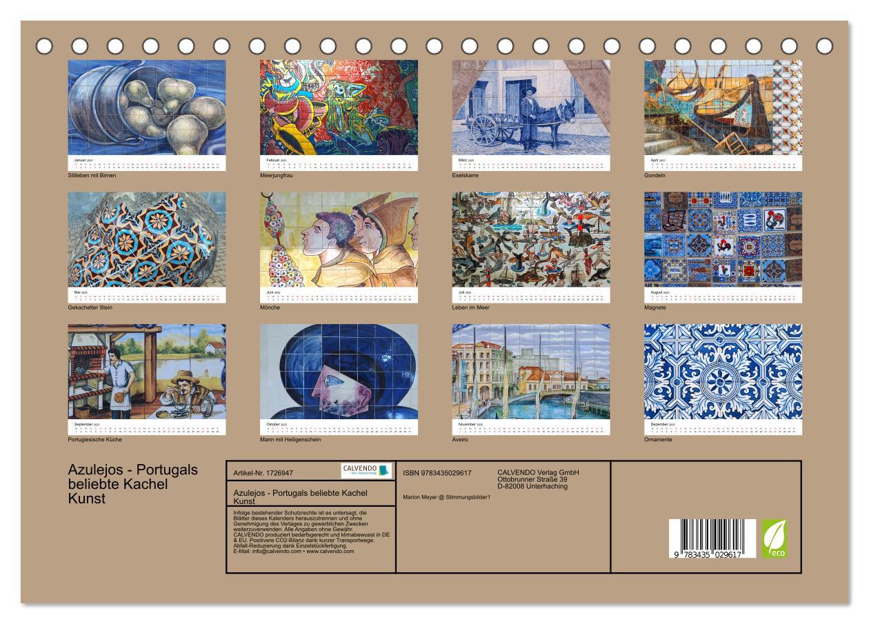 Bild: 9783435029617 | Azulejos - Portugals beliebte Kachel Kunst (Tischkalender 2025 DIN...