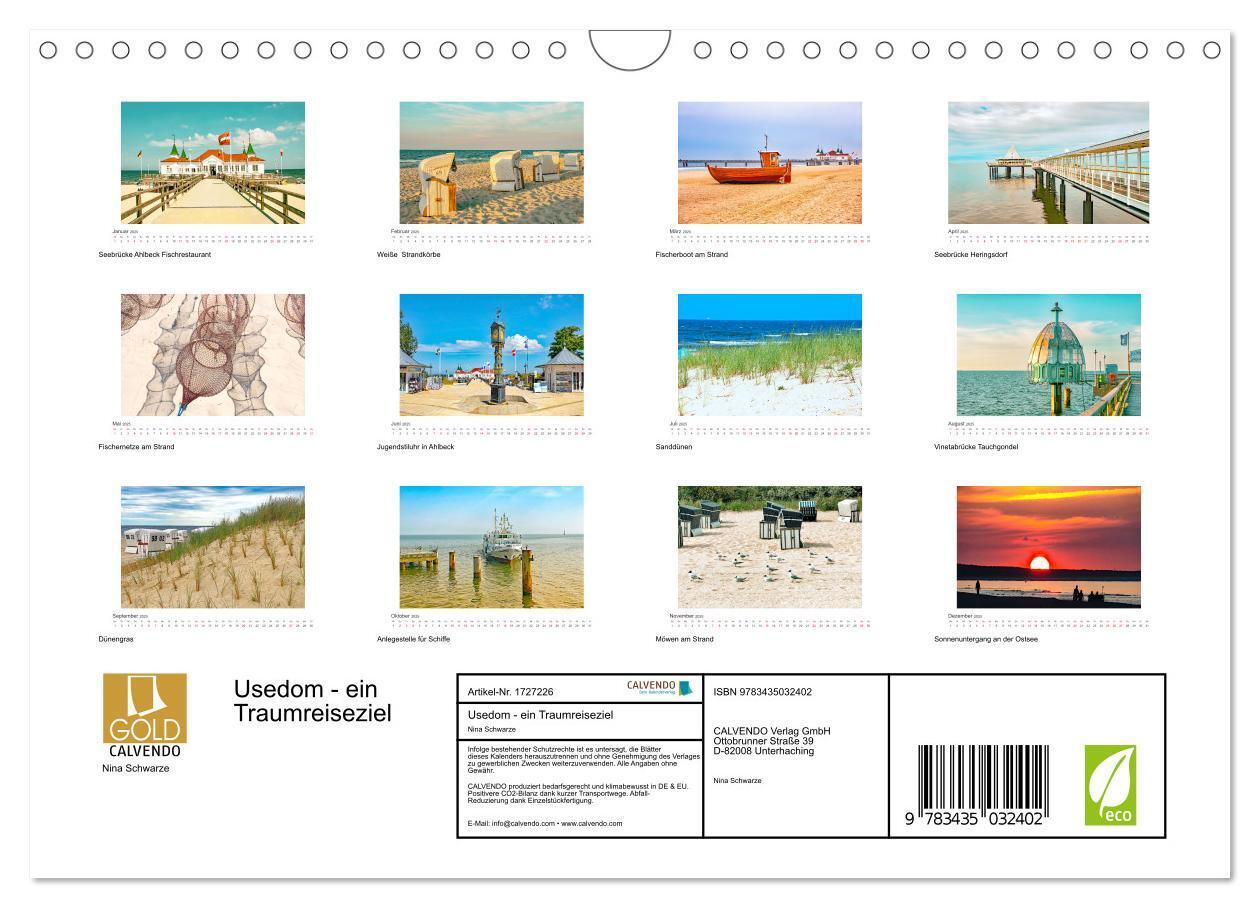 Bild: 9783435032402 | Usedom - ein Traumreiseziel (Wandkalender 2025 DIN A4 quer),...