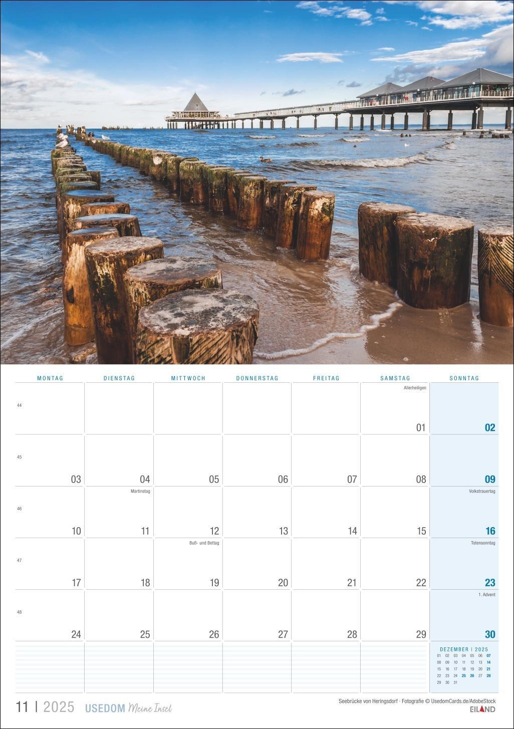 Bild: 9783964023490 | Usedom ...meine Insel Kalender 2025 | Eiland | Kalender | 13 S. | 2025