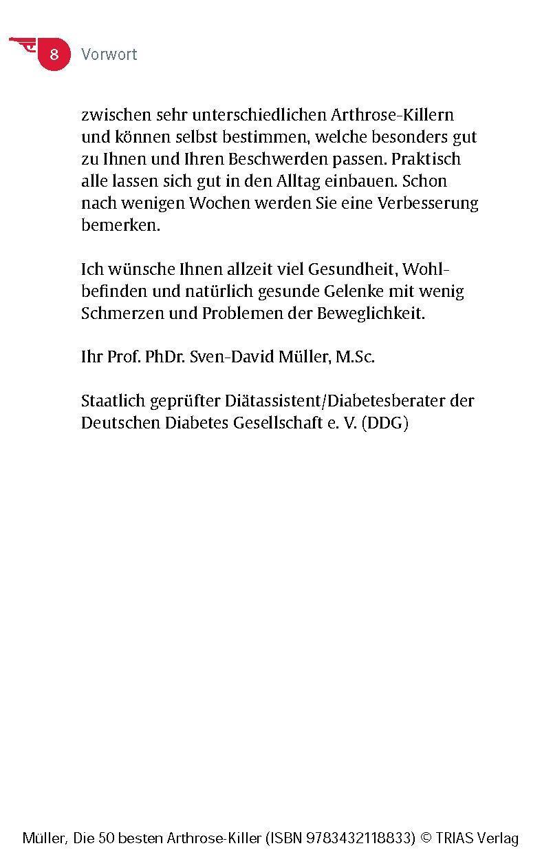 Bild: 9783432118833 | Die 50 besten Arthrose-Killer | Sven-David Müller | Taschenbuch | 2024